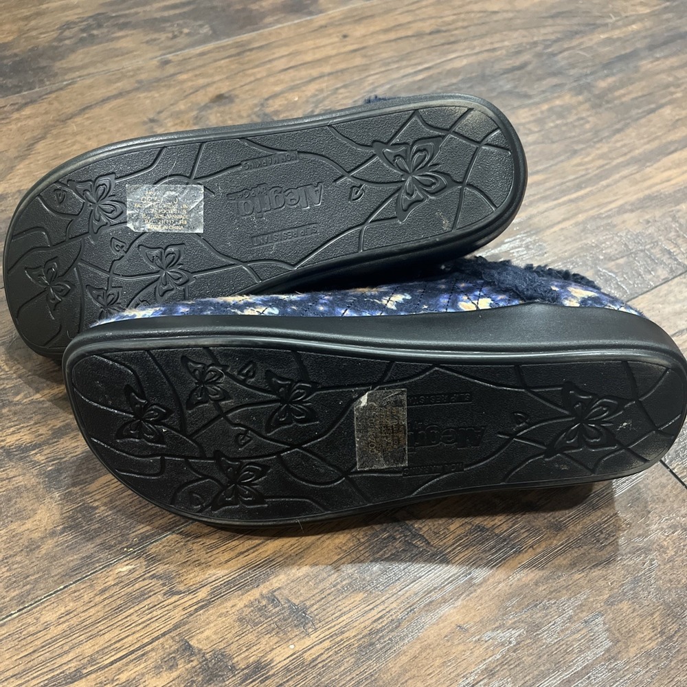 Alegria Blue Quilted Slip On Comfort Shoes Women's Size 10 Indoor Outdoor - Picture 7 of 8